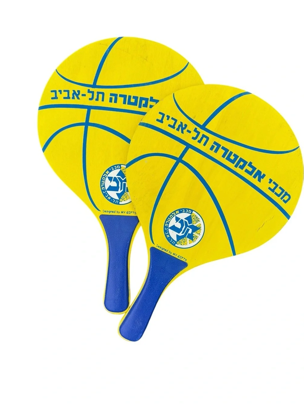 VINTAGE EUC Maccabi Tel Aviv FC beach paddleball sets Kadima beach toy no ball